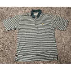 Vintage Augusta National Golf Shop Masters Size Large Green Diamond Polo READ